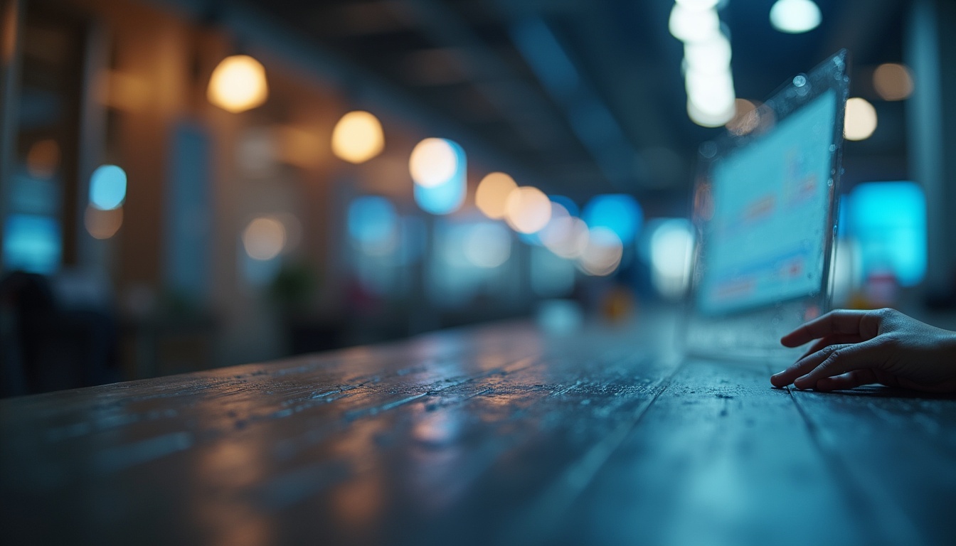 Imagine cu un ecran de computer care afișează un site de prezentare profesional pentru o firmă